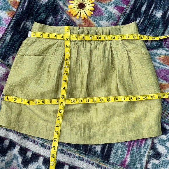 🌺 J.Crew; ADORABLE & RARE Pistachio Green Linen Lined Short Skirt; Misses Sz 4! - Picture 6 of 7